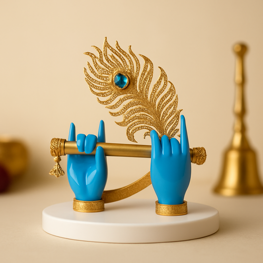 24K Gold Plated Swarn Bansuri Krishna Hands